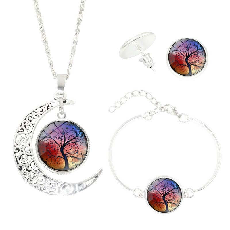 Schmuckset "Baum des Lebens" (Halskette, Armband & Ohrringe)