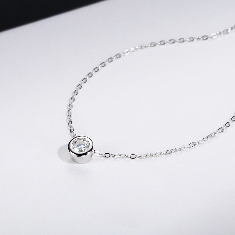 Moissanit Halskette aus 925er Sterling Silber