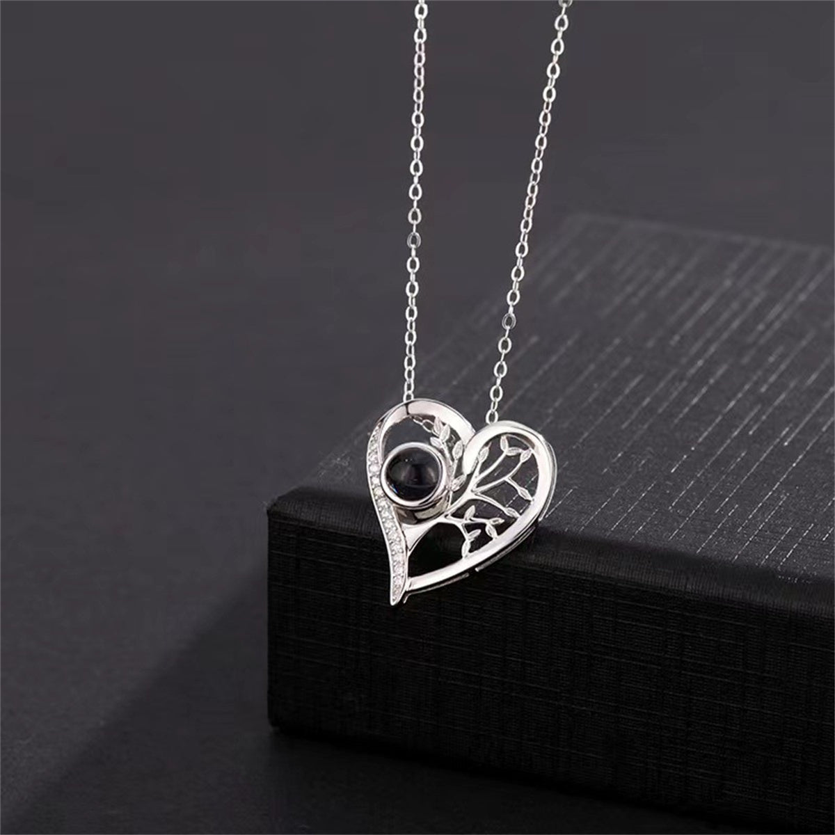 S925 Sterling Silber "Ich liebe Dich" Lebensbaum-Halskette