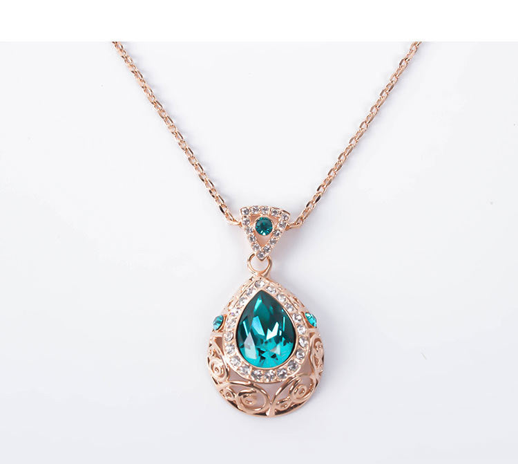 Elegantes Tropfen-Schmuckset in Roségold