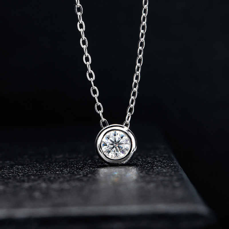 Moissanit Halskette aus 925er Sterling Silber