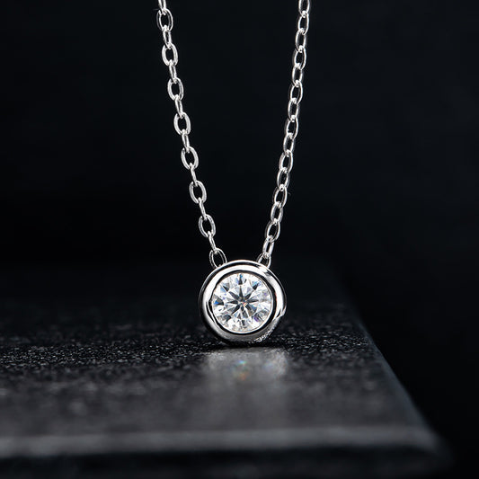 Moissanit Halskette aus 925er Sterling Silber