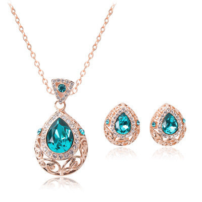 Elegantes Tropfen-Schmuckset in Roségold