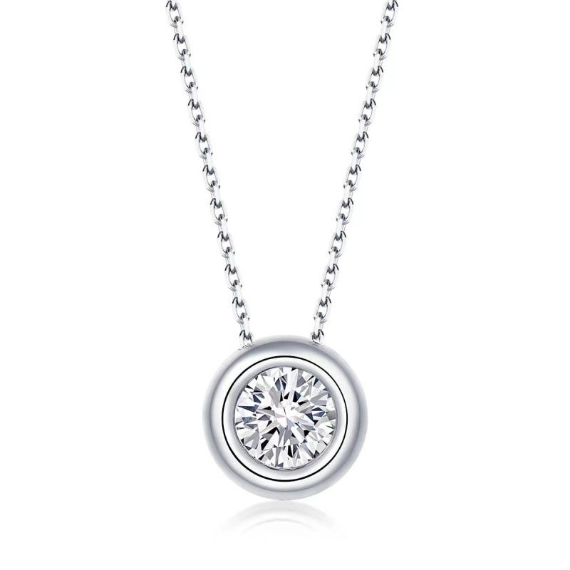 Moissanit Halskette aus 925er Sterling Silber