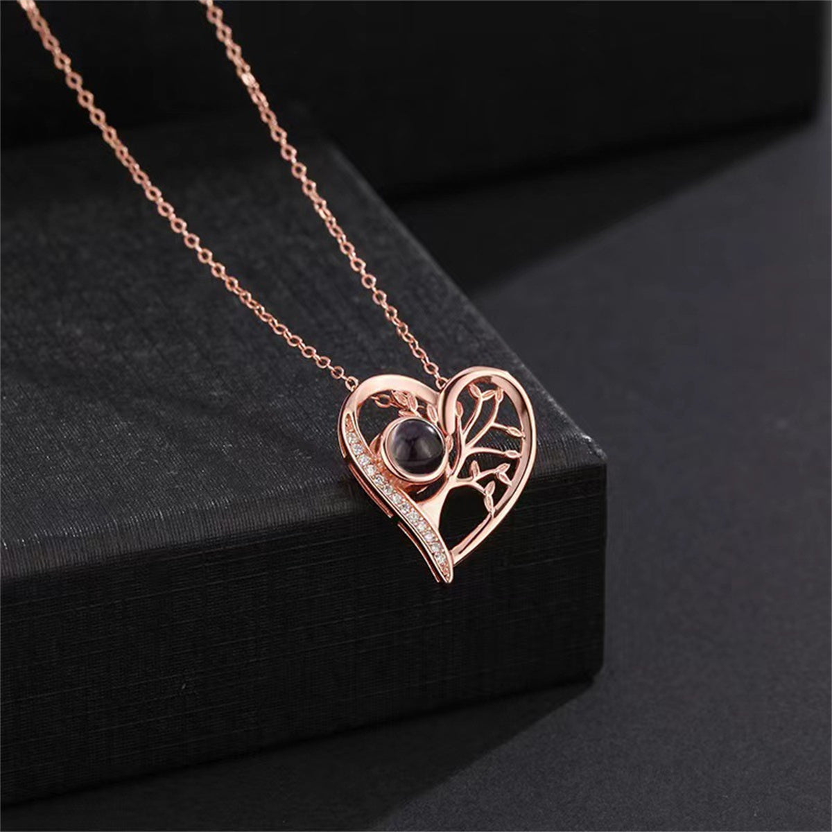 S925 Sterling Silber "Ich liebe Dich" Lebensbaum-Halskette