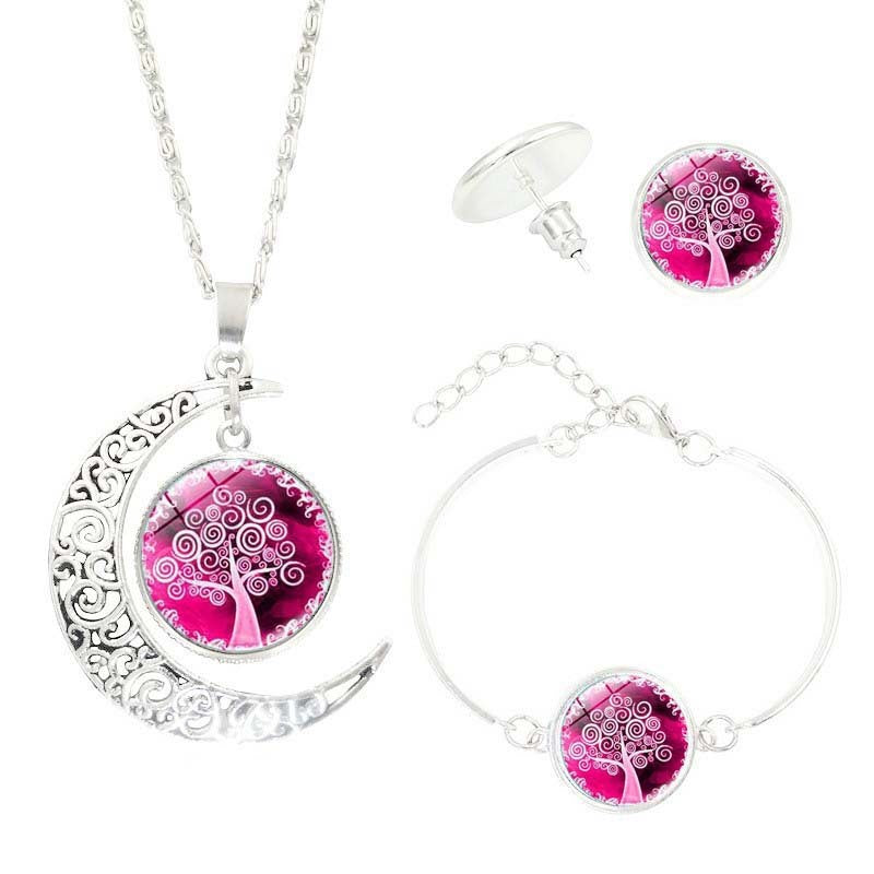 Schmuckset "Baum des Lebens" (Halskette, Armband & Ohrringe)