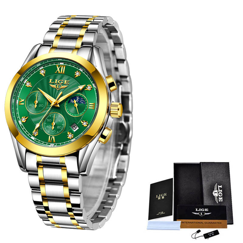 Herren Business Armbanduhr - Wasserdicht mit Edelstahlarmband