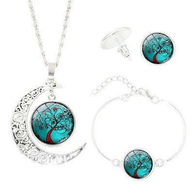 Schmuckset "Baum des Lebens" (Halskette, Armband & Ohrringe)