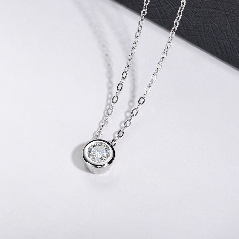 Moissanit Halskette aus 925er Sterling Silber