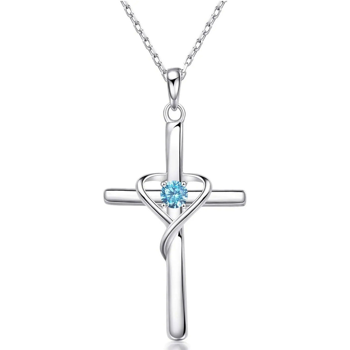 Zeitlose S925 Silber Schlüsselbeinkette mit Kreuzanhänger