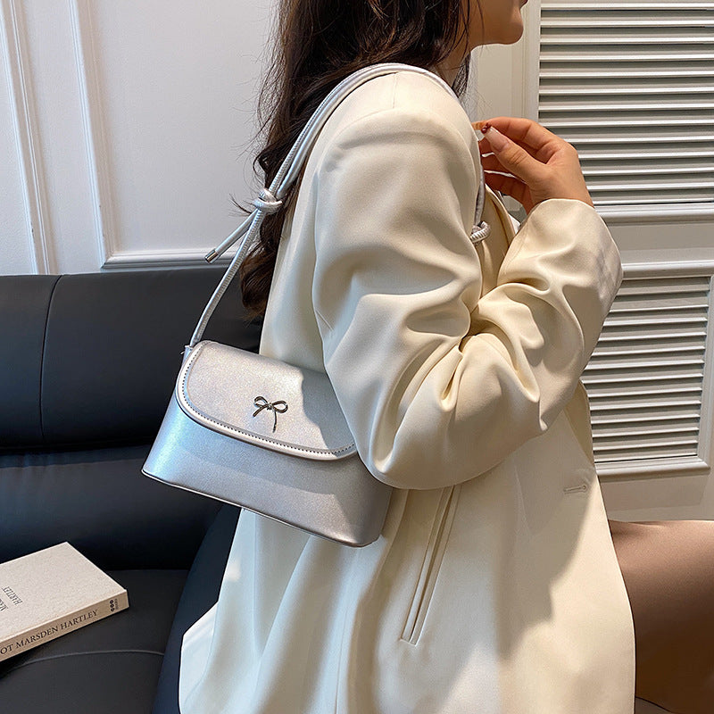 Elegante Mini-Schultertasche aus PU-Leder