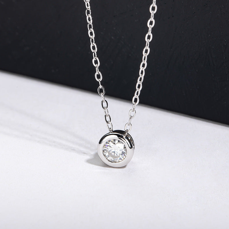 Moissanit Halskette aus 925er Sterling Silber