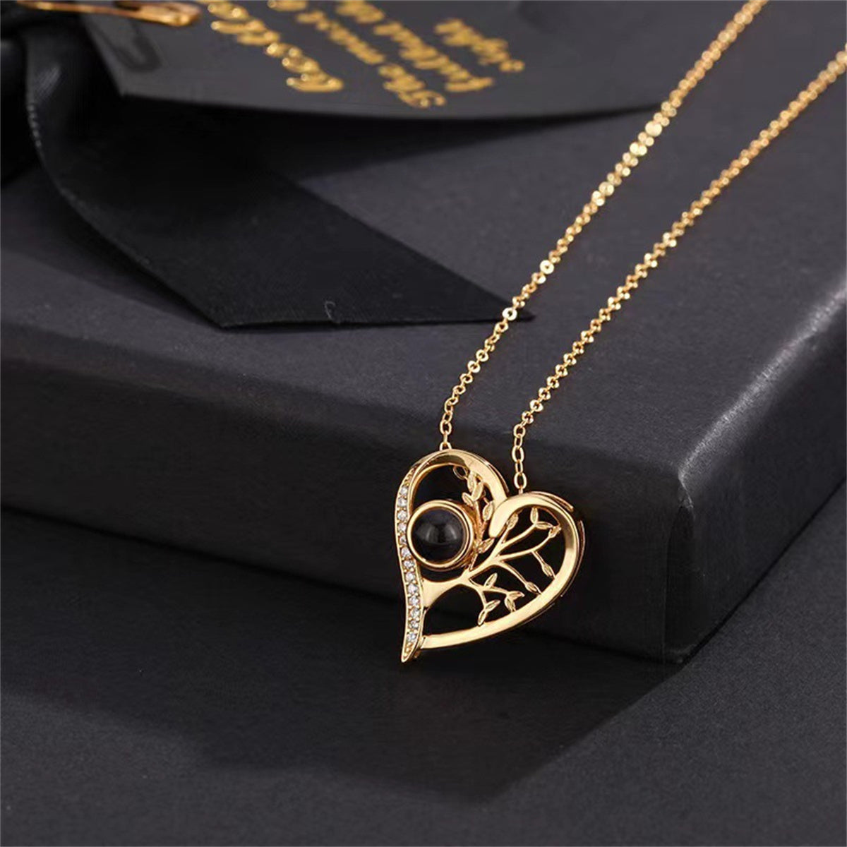 S925 Sterling Silber "Ich liebe Dich" Lebensbaum-Halskette